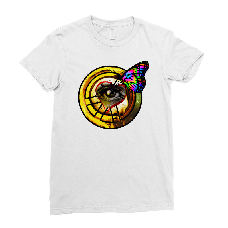 Time Peace And Love Ladies Fitted T-Shirt by DitreamX | Artistshot