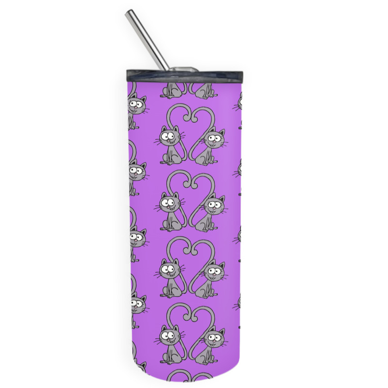 Valentine's Day Cat Skinny Tumbler | Artistshot