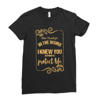 Pregnancy Announcement Bible Verse I Knew You Jeremiah 15 Graphic Musi Ladies Fitted T-shirt | Artistshot