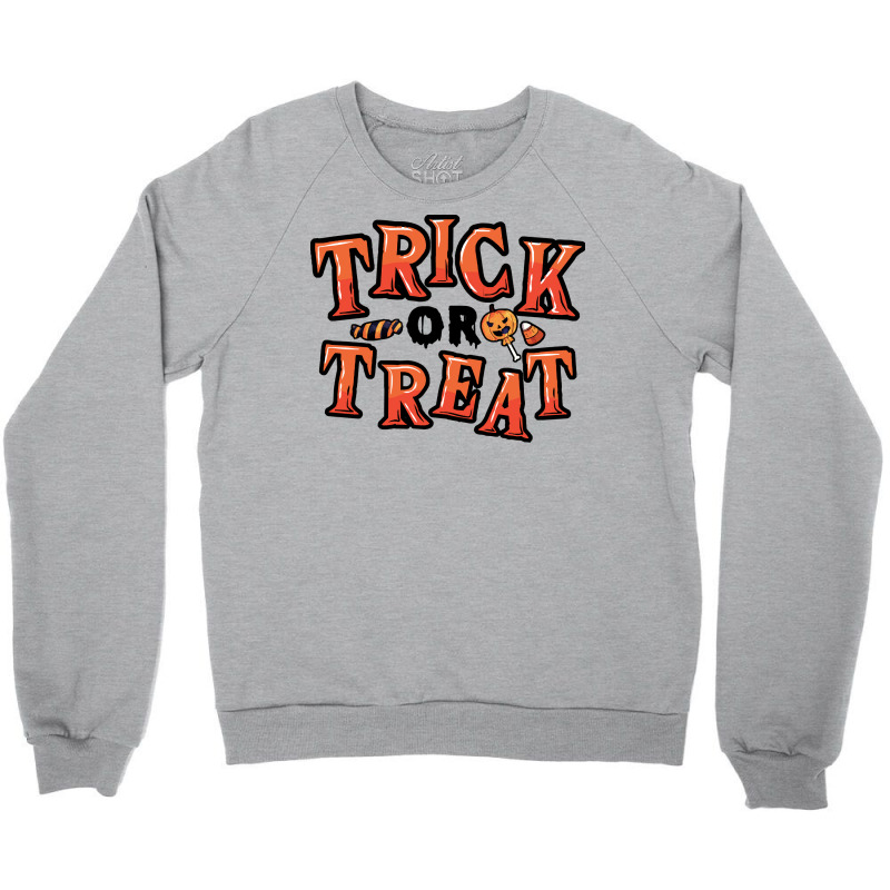 Trick Or Treat T Shirtcute Trick Or Treat Halloween Candy Sweets Costu Crewneck Sweatshirt | Artistshot