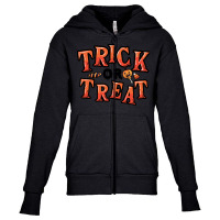 Trick Or Treat T Shirtcute Trick Or Treat Halloween Candy Sweets Costu Youth Zipper Hoodie | Artistshot