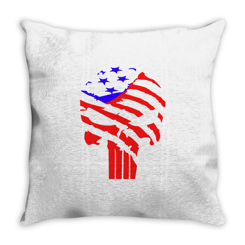 American Flag Punisher Throw Pillow | Artistshot