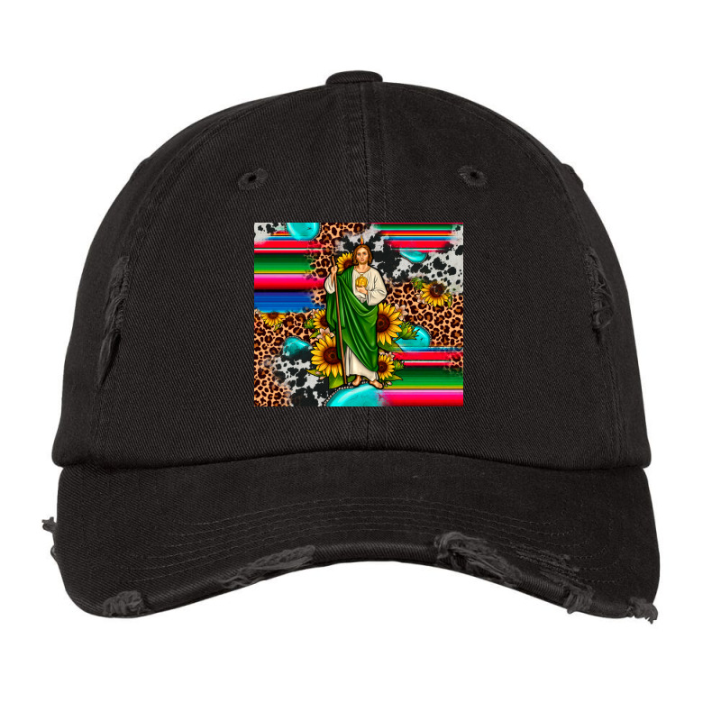 San Judas Leopard Cowhide Gemstone Vintage Cap | Artistshot