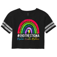 Mental, Health Matters End The Stigma Rainbow Boho Scorecard Crop Tee | Artistshot