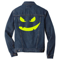 Halloween T  Shirt Big Scary Slime In Black Smiling Halloween Pumpkin Men Denim Jacket | Artistshot