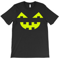 Halloween T  Shirt Big Scary Slime In Black Smiling Halloween Pumpkin T-shirt | Artistshot