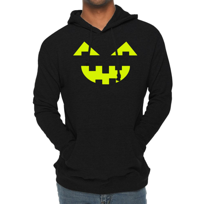 Halloween T  Shirt Big Scary Slime In Black Smiling Halloween Pumpkin Lightweight Hoodie | Artistshot