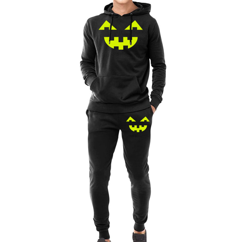 Halloween T  Shirt Big Scary Slime In Black Smiling Halloween Pumpkin Hoodie & Jogger Set | Artistshot