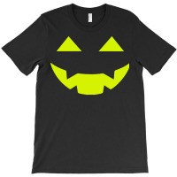 Halloween T  Shirt Big Scary Slime In Black Smiling Halloween Pumpkin T-shirt | Artistshot