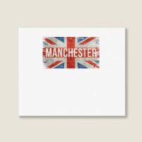 Manchester England United Kingdom British Flag Vintage T Shirt Landscape Canvas Print | Artistshot