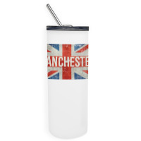 Manchester England United Kingdom British Flag Vintage T Shirt Skinny Tumbler | Artistshot