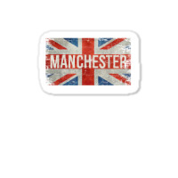 Manchester England United Kingdom British Flag Vintage T Shirt Sticker | Artistshot