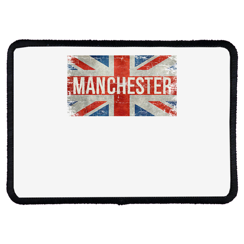 Manchester England United Kingdom British Flag Vintage T Shirt Rectangle Patch | Artistshot