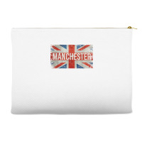 Manchester England United Kingdom British Flag Vintage T Shirt Accessory Pouches | Artistshot