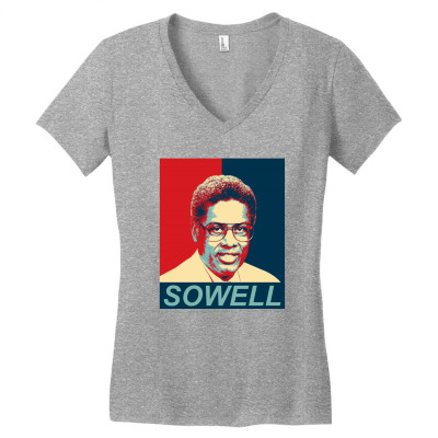 Thomas Sowell Women's V-neck T-shirt Designed By Sengul