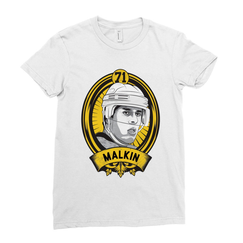 Evgeni Malkin Shield Ladies Fitted T-Shirt by kr205 | Artistshot