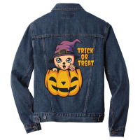 Halloween T  Shirt Cat Halloween T  Shirt Men Denim Jacket | Artistshot