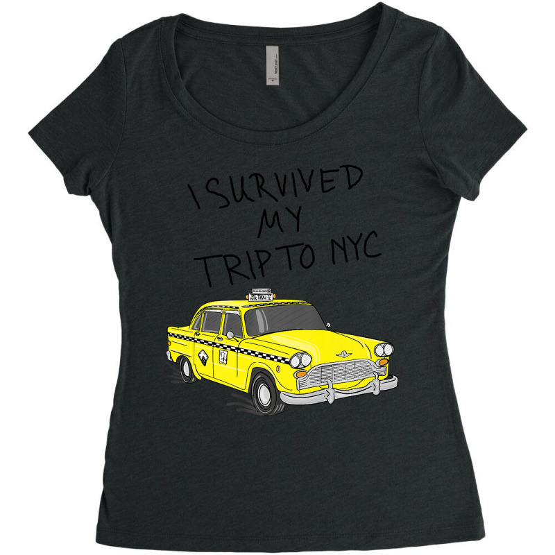 I Survived My Trip To Nyci Love Nyc New York Shirt Women's Triblend Scoop T-shirt by VictorCruz | Artistshot