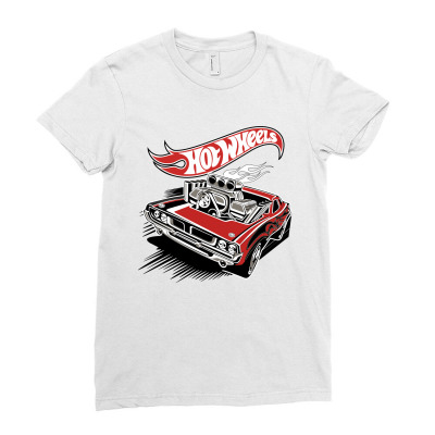 Hot Wheels Ladies Fitted T-shirt Designed By Flupluto