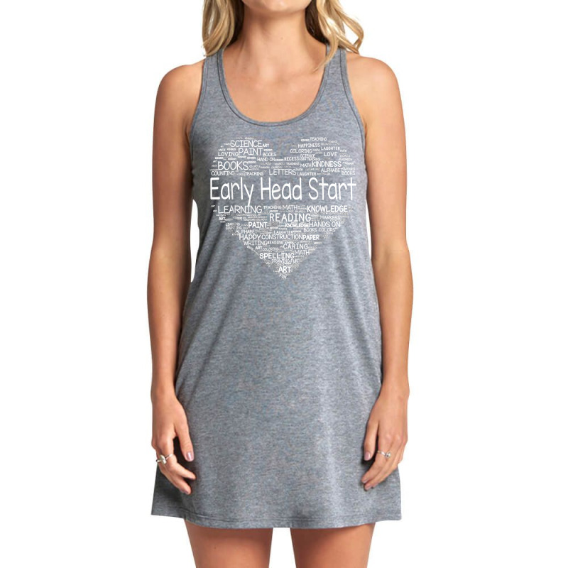 Team Early Head Start Heart Back To School Funny Teacher T Shirt Tank Dress by diles | Artistshot