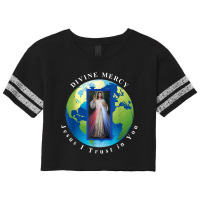 Divine Mercy World Jesus I Trust In You Scorecard Crop Tee | Artistshot