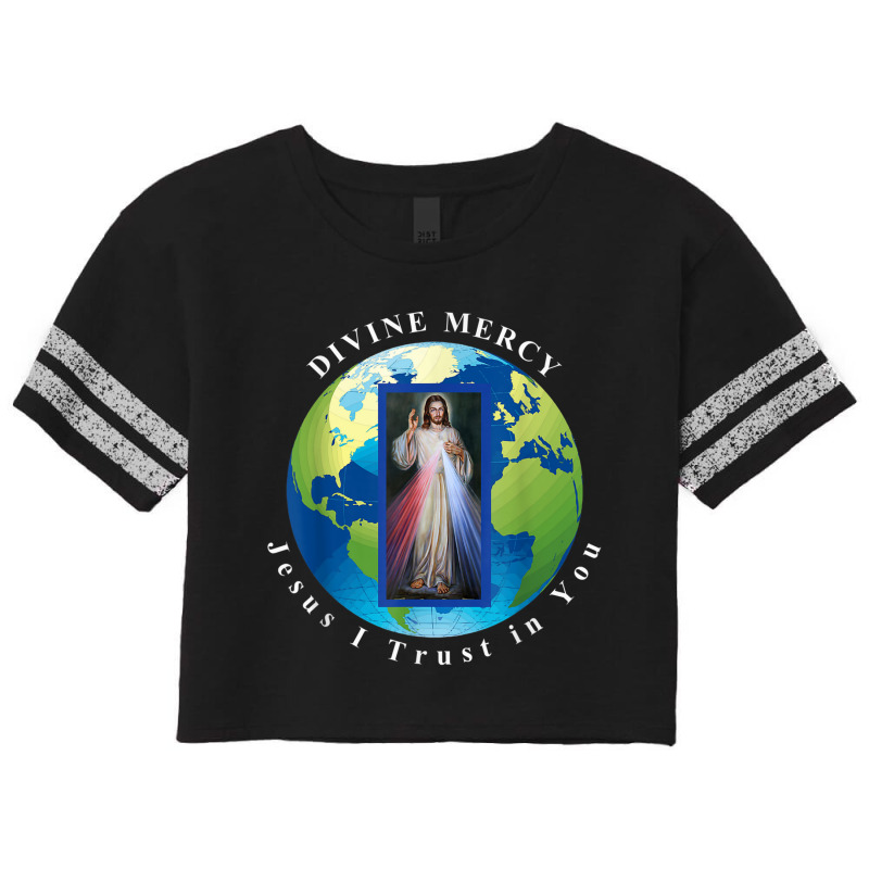 Divine Mercy World Jesus I Trust In You Scorecard Crop Tee by TyDesign | Artistshot