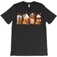 Halloween T  Shirt Fall Coffee P N G Pumpkin Spice Latte Iced Warm Coz T-shirt | Artistshot