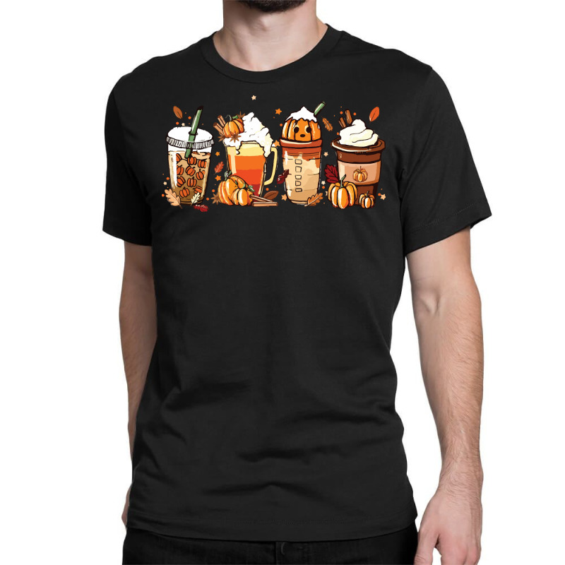 Halloween T  Shirt Fall Coffee P N G Pumpkin Spice Latte Iced Warm Coz Classic T-shirt | Artistshot