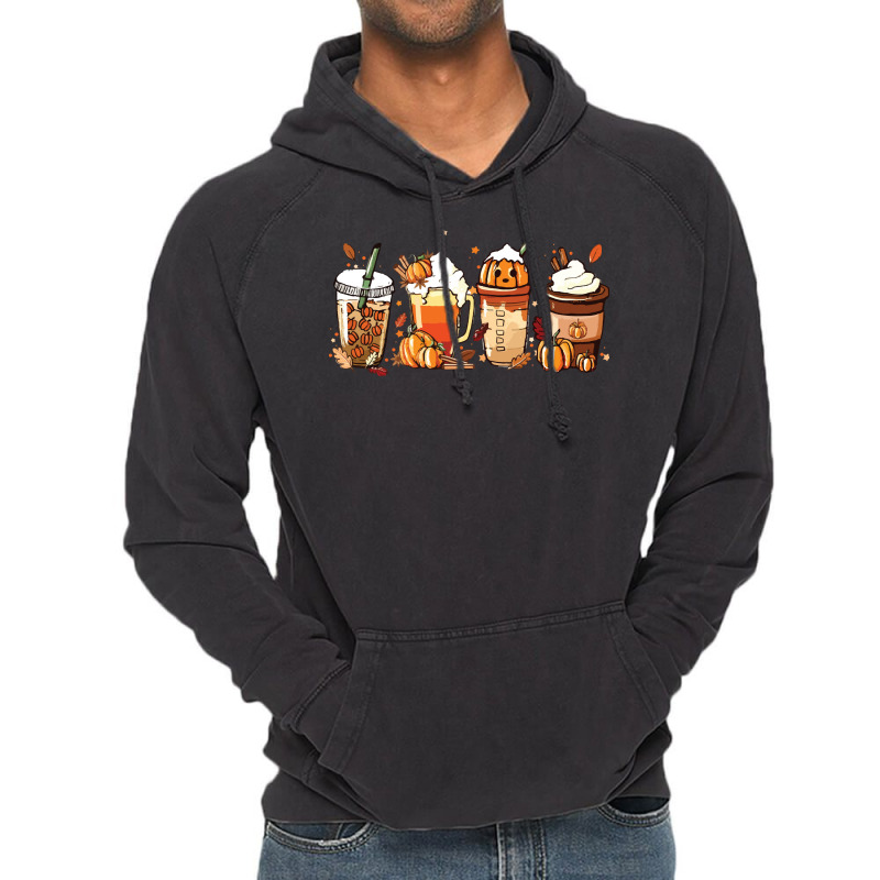 Halloween T  Shirt Fall Coffee P N G Pumpkin Spice Latte Iced Warm Coz Vintage Hoodie | Artistshot