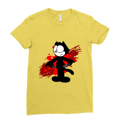 Felix The Cat Ladies Fitted T-shirt Designed By Kasutireng
