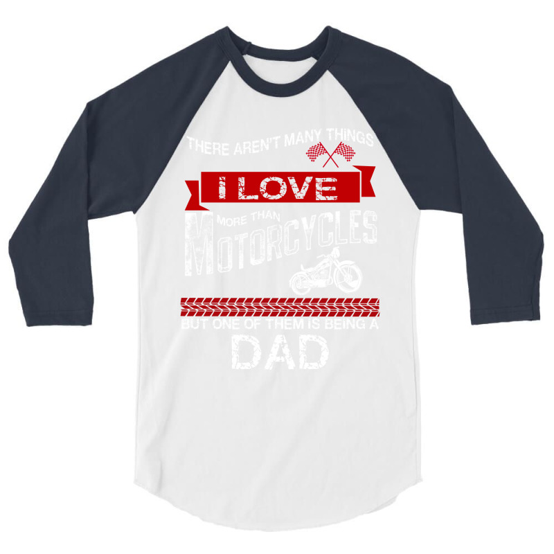 This Dad Loves Motorcycles 3/4 Sleeve Shirt | Artistshot