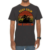 Halloween T  Shirt Funny Halloween Keep Calm And Scare On T  Shirt Vintage T-shirt | Artistshot