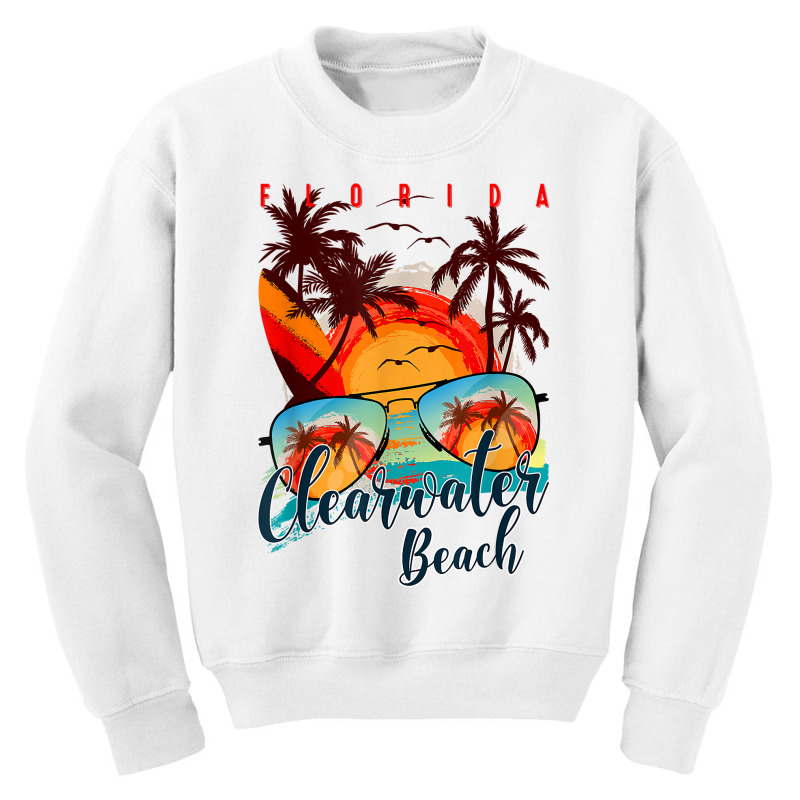 Clearwater Beach Fl. Summer Vacation Trip   Florida Beaches T Shirt Youth Sweatshirt by efronpngoick3 | Artistshot