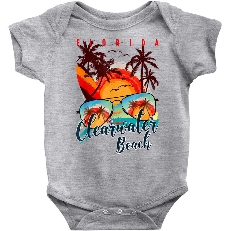 Clearwater Beach Fl. Summer Vacation Trip   Florida Beaches T Shirt Baby Bodysuit by efronpngoick3 | Artistshot