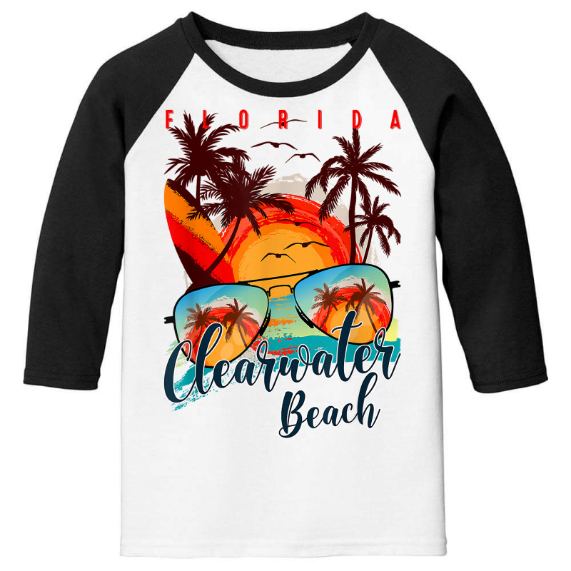 Clearwater Beach Fl. Summer Vacation Trip   Florida Beaches T Shirt Youth 3/4 Sleeve by efronpngoick3 | Artistshot