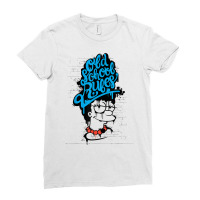 The Simpsons Marge Old School Rules Graffiti T Shirt Ladies Fitted T-shirt | Artistshot