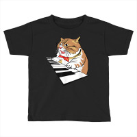 Cat Playing The Piano Funny Pianist Musician Art T Shirt Toddler T-shirt | Artistshot