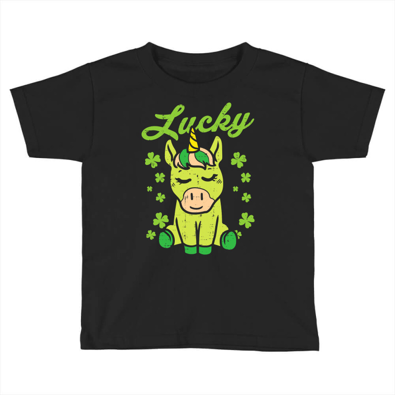 Lucky Unicorn Shamrock St Patricks Day Animal Girls Gift T Shirt Toddler T-shirt | Artistshot