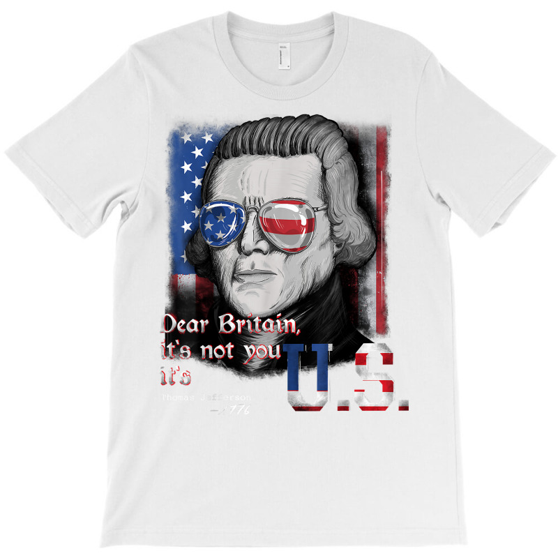 Thomas Jefferson Founding Father   Usa Flag 4th July T Shirt T-shirt | Artistshot