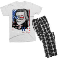 Thomas Jefferson Founding Father   Usa Flag 4th July T Shirt Men's T-shirt Pajama Set | Artistshot