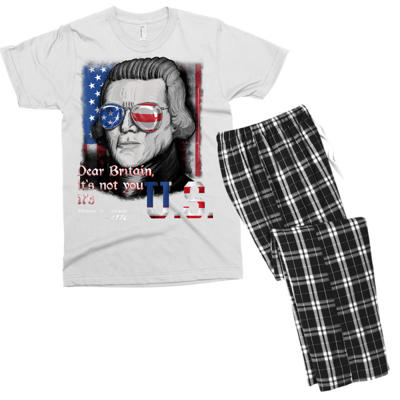 Thomas Jefferson Founding Father   Usa Flag 4th July T Shirt Men's T-shirt Pajama Set | Artistshot