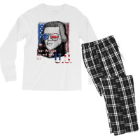 Thomas Jefferson Founding Father   Usa Flag 4th July T Shirt Men's Long Sleeve Pajama Set | Artistshot