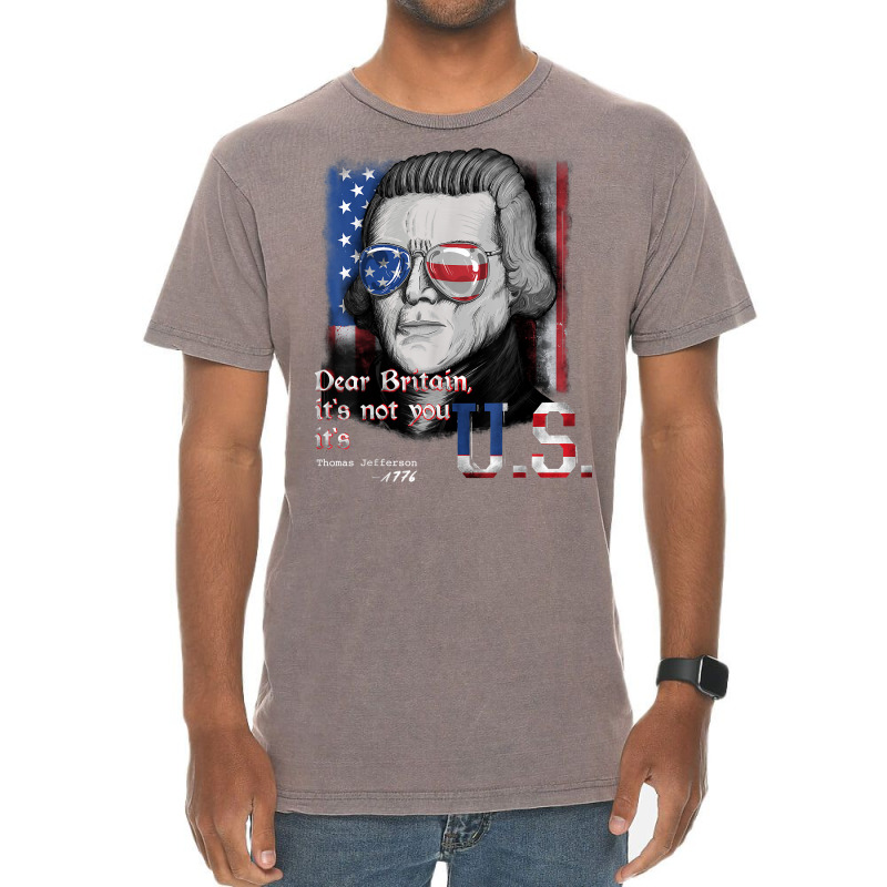 Thomas Jefferson Founding Father   Usa Flag 4th July T Shirt Vintage T-shirt | Artistshot