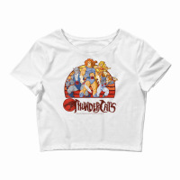 Thundercats Group Retro Sunset T Shirt Crop Top | Artistshot