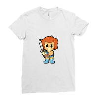 Cute Thunder Cat Chibi Ladies Fitted T-shirt | Artistshot