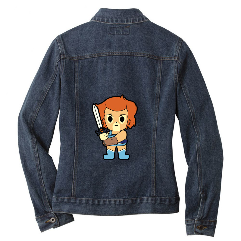 Cute Thunder Cat Chibi Ladies Denim Jacket by kisahnabi | Artistshot