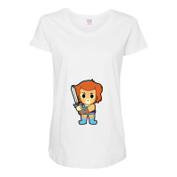 Cute Thunder Cat Chibi Maternity Scoop Neck T-shirt | Artistshot