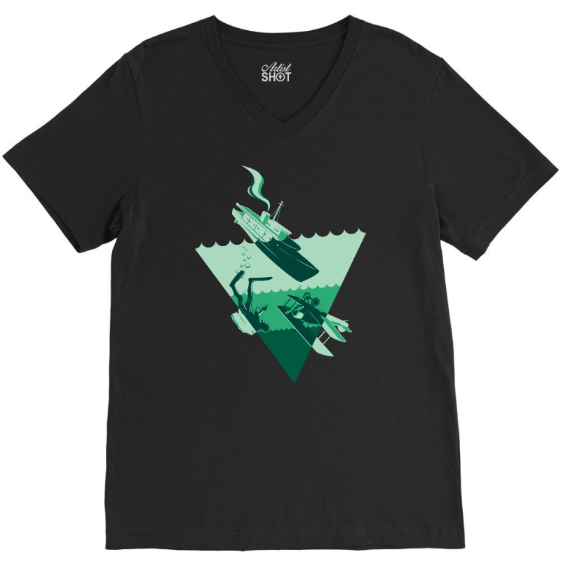 Bermuda Triangle V-Neck Tee by DitreamX | Artistshot