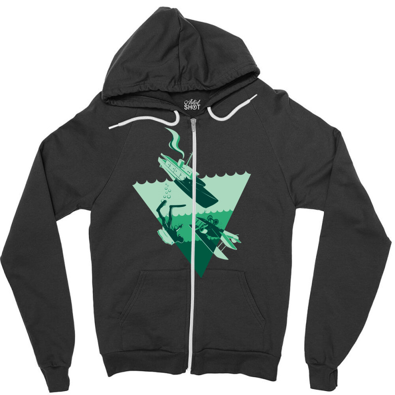 Bermuda Triangle Zipper Hoodie by DitreamX | Artistshot