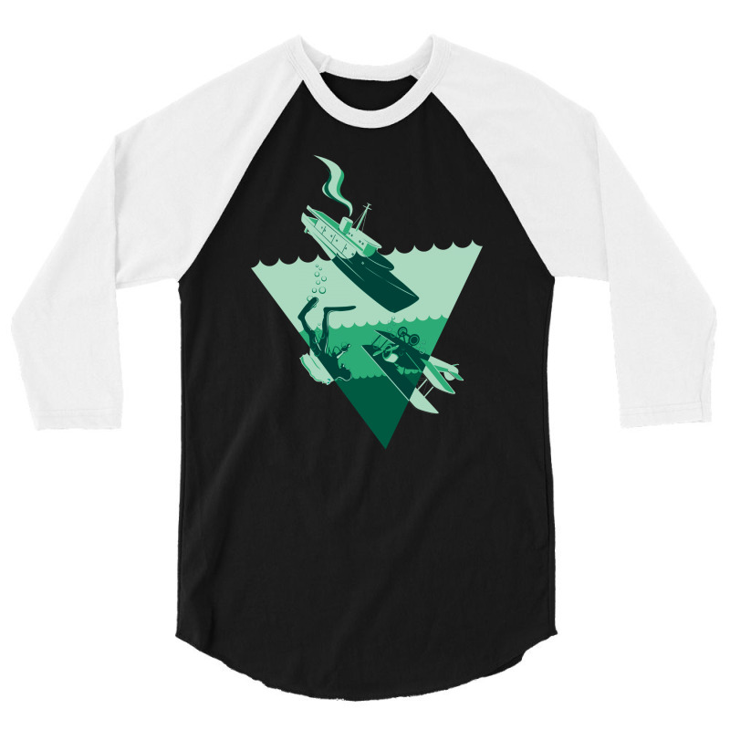 Bermuda Triangle 3/4 Sleeve Shirt by DitreamX | Artistshot